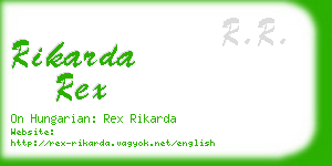 rikarda rex business card